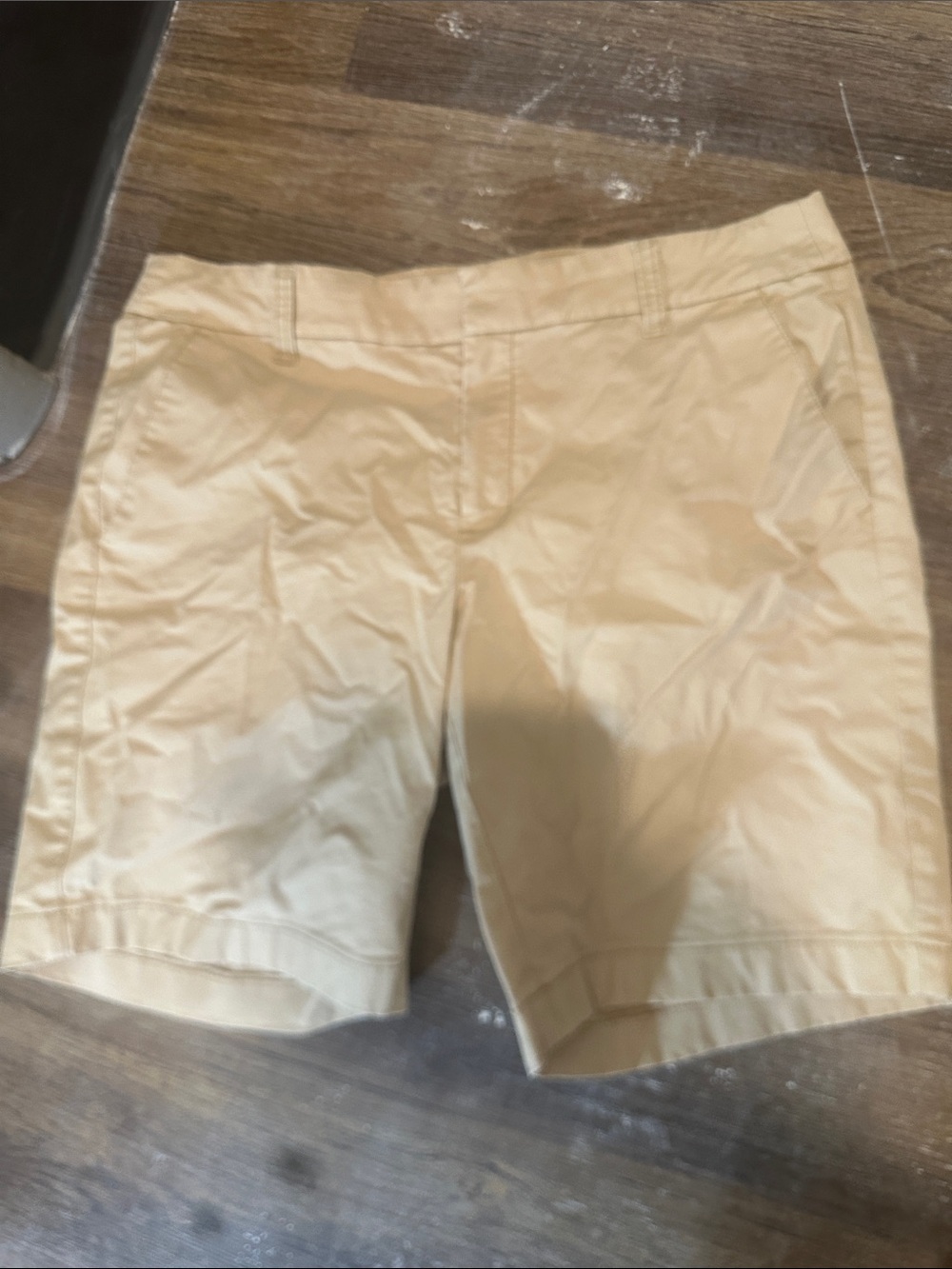 J. Crew Beige Mid-Rise Bermuda Shorts